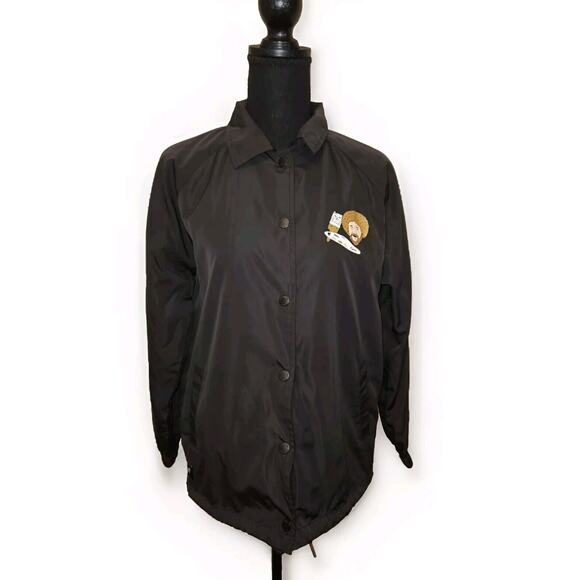 RipNdip Jacket Satin Bob Ross Rain Windbreaker Size Small - Picture 2 of 14